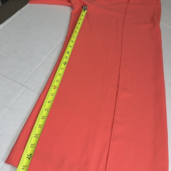 Trina Turk Esplande Split Front Wide Leg Cropped Pants Womens Size 12 Coral - Picture 11 of 13
